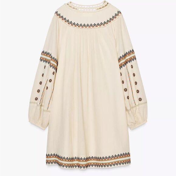 ZARA EMBROIDERED DRESS ZW COLLECTION - Picture 8 of 9